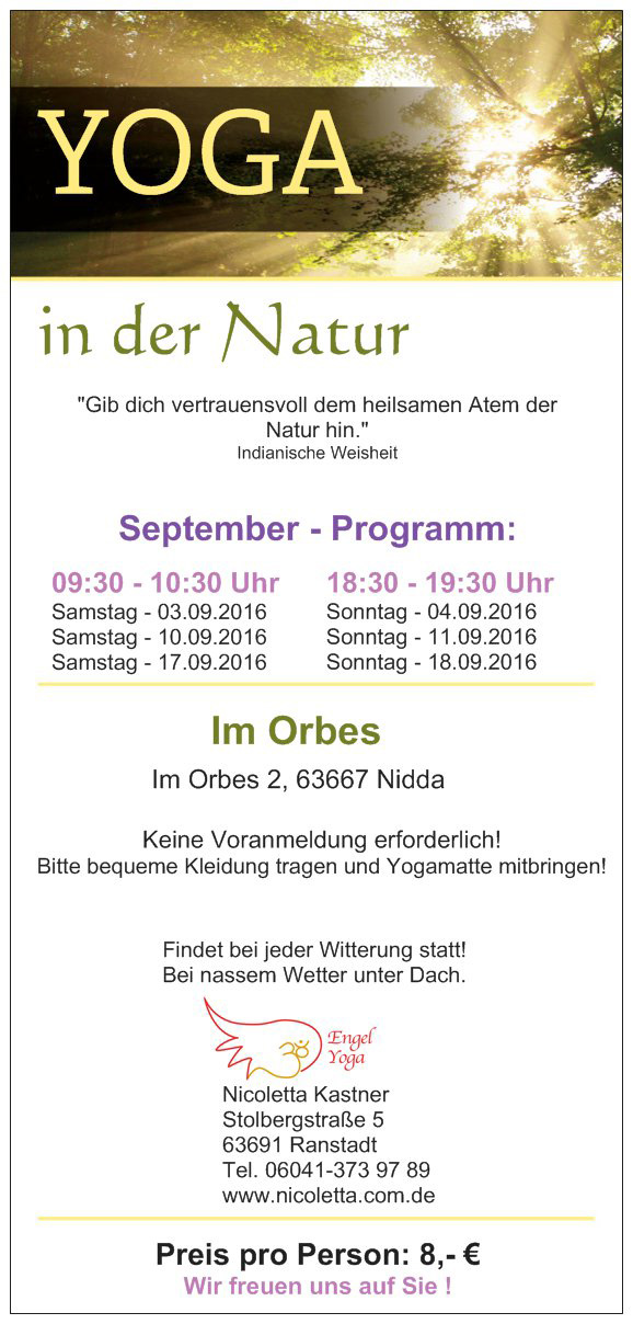 Yoga in der Natur
