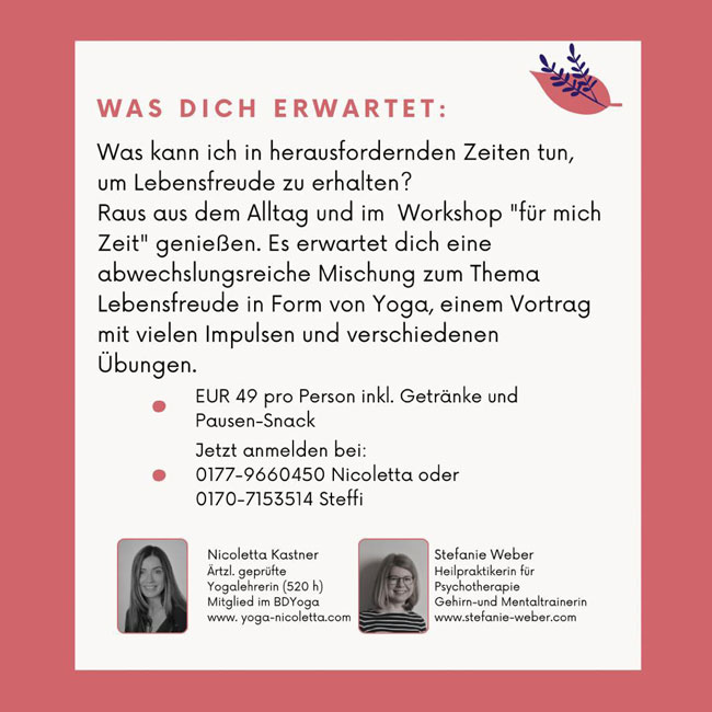 Lebensfreude Workshop I und
